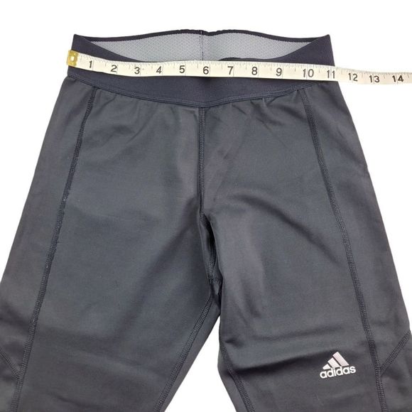 Adidas Black Crop Medium Compression Leggings Size Small - Picture 2 of 9